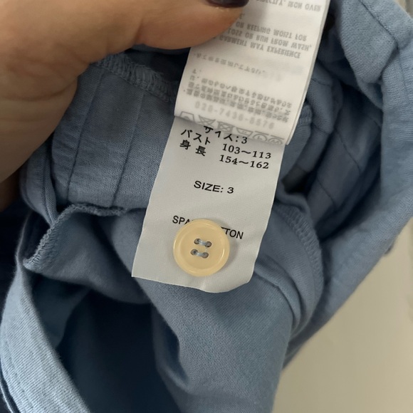 Yacco Maricard Light Blue Pleated Long Sleeve Shirt Jacket Shaket Size Large - Picture 4 of 7